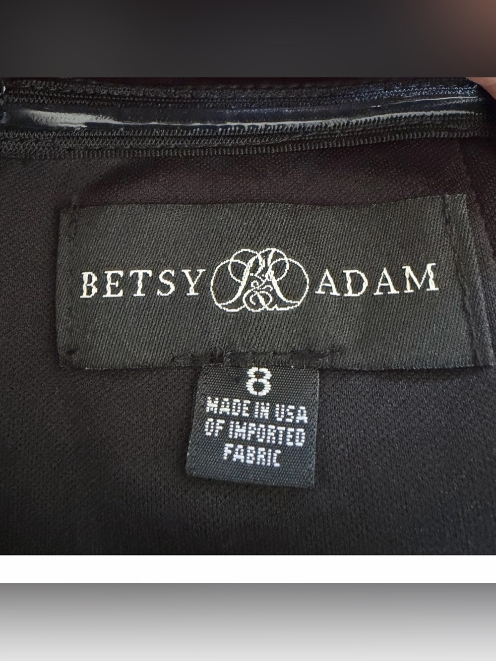New Betsy And Adam Tux Detail Strapless Column Gown In Black Size 8 $239 - Picture 9 of 10